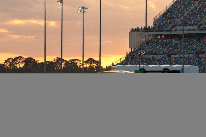 Good morning, sunshine! As the sun begins to rise, so too are the temperatures and tempers as cars pilot toward this afternoon's finish of the Rolex 24 Hours of Daytona. Photo: Logan Butler for AutoRacingDigest.com.